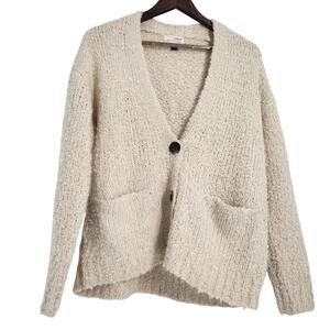 Universal Thread Tan Button Front V-Neck Sweater Womens Size Extra Small XS
